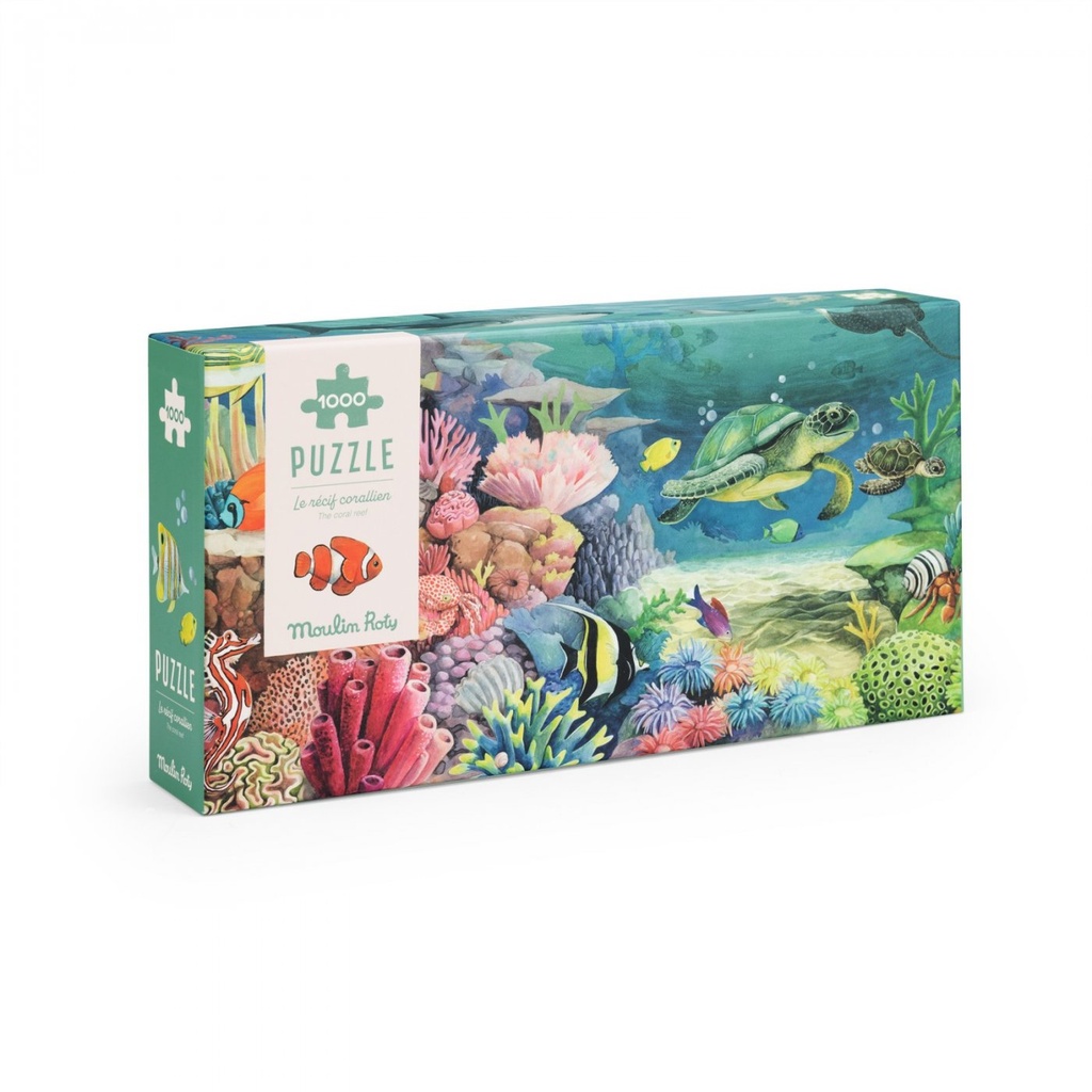 [719442] Puzzle le récif coralien 1000 pcs Tout autour du monde - Moulin Roty