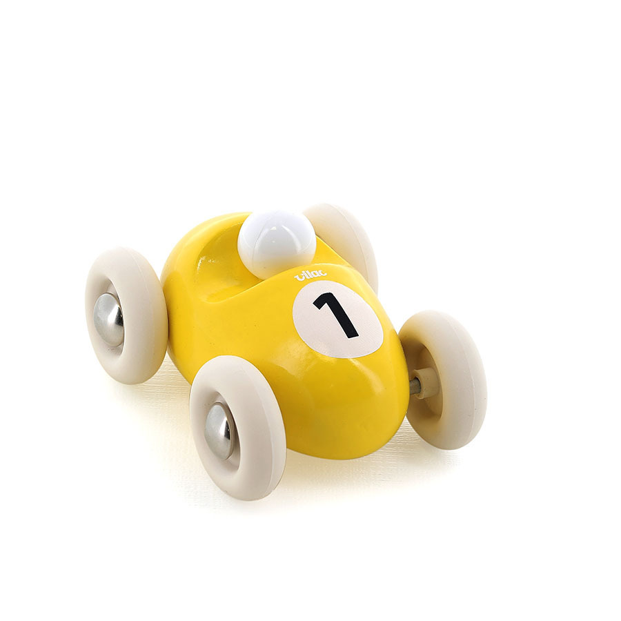 [2331Y] Voiture en bois Jaune - Petits Bolides