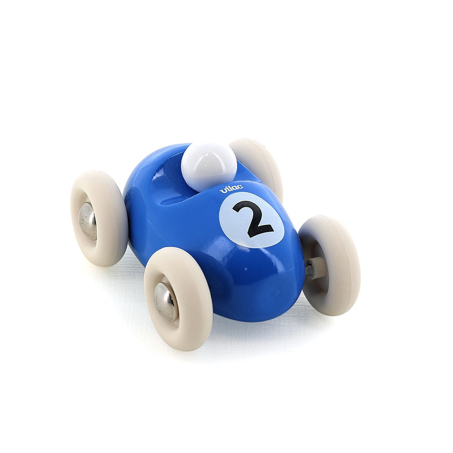 [2331S] Voiture en bois Bleu N°2 - Petits Bolides - Vilac