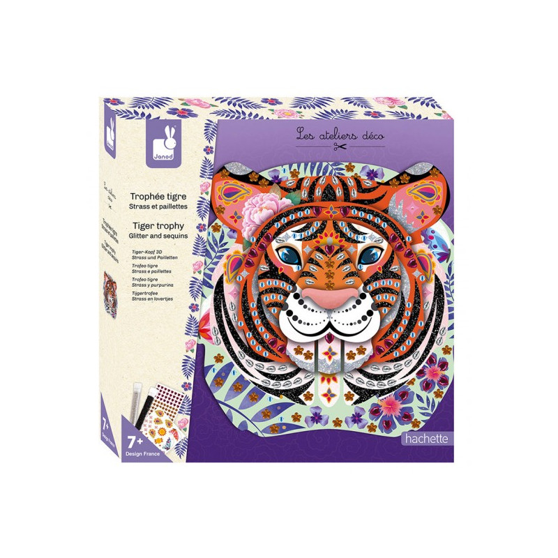 Trophée tigre Strass et paillettes - Janod