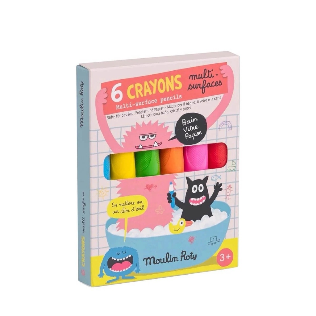 [716611] 6 Crayons multi-surfaces Les Smouks - Moulin Roty