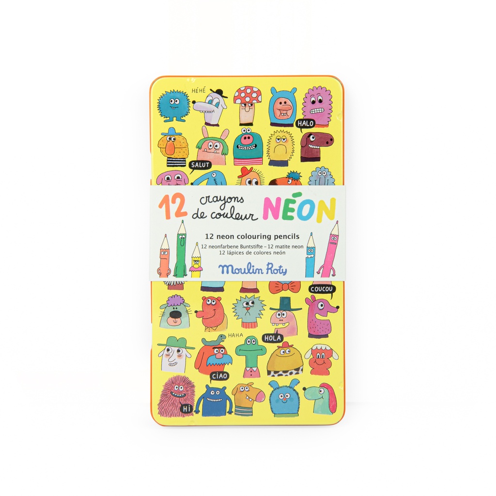 [716608] 12 crayons de couleurs Néon Les Smoucks - Moulin Roty