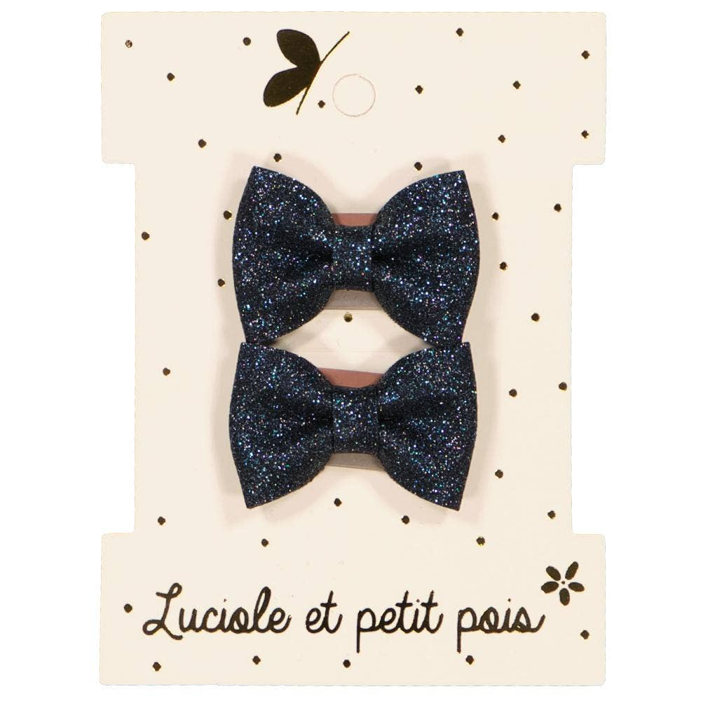 [BP_42] Mini papillon Glitter bleu - Luciole et petit pois