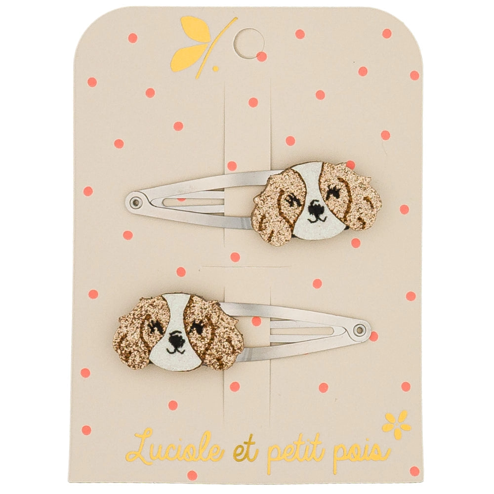Barrettes Teddy (paire) - Luciole et petit pois