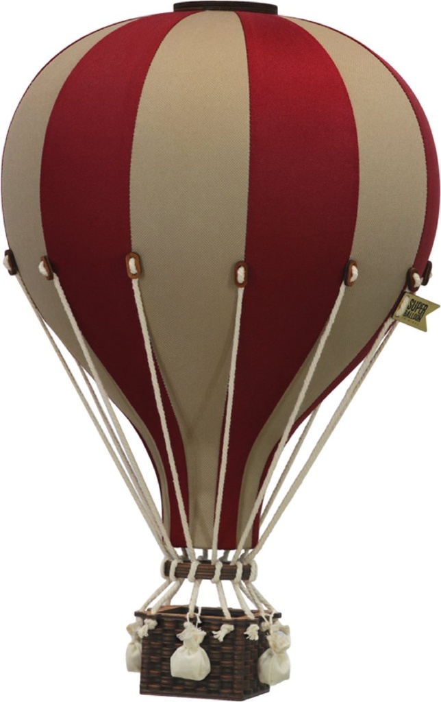 Montgolfière décorative Taille L Marron clair et Bordeaux - Super Balloon