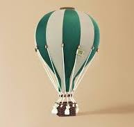 Montgolfière décorative Beige et vert clair Taille M - Super Balloon