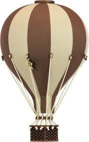 Montgolfière décorative Marron clair et marron foncé Taille M - Super Balloon