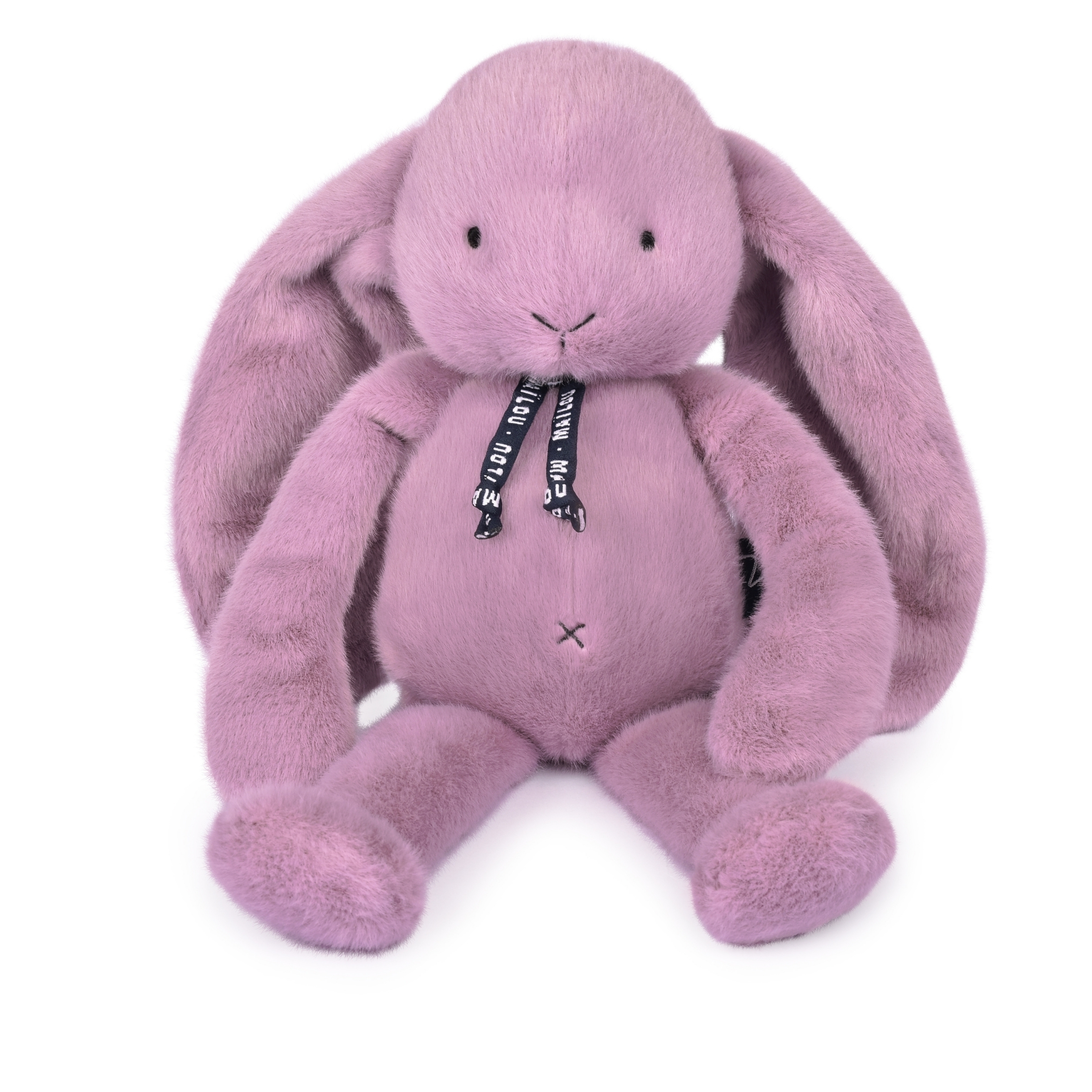Peluche lapin Méloé 37 cm Parme Guimauve - Mailou Tradition