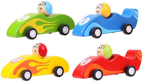 Voiture miniature en bois à friction - Bigjigs