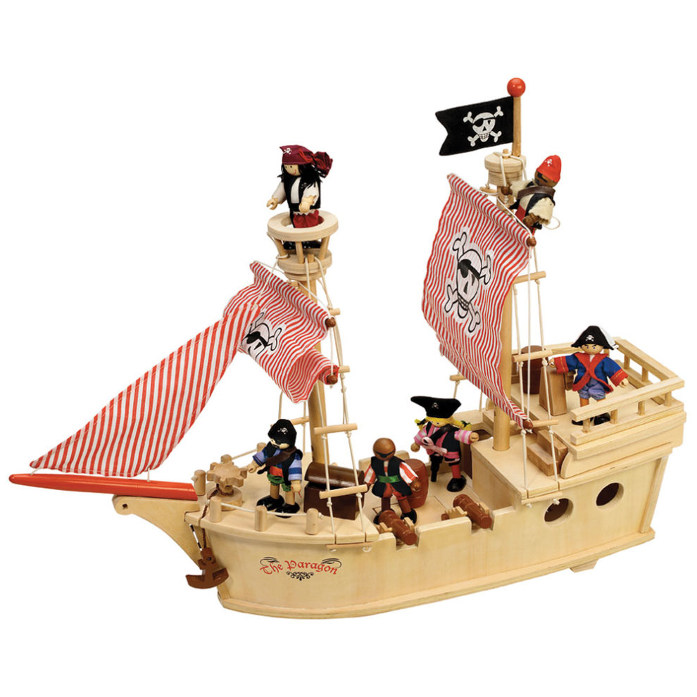 Bateau de pirates en bois - Bigjigs