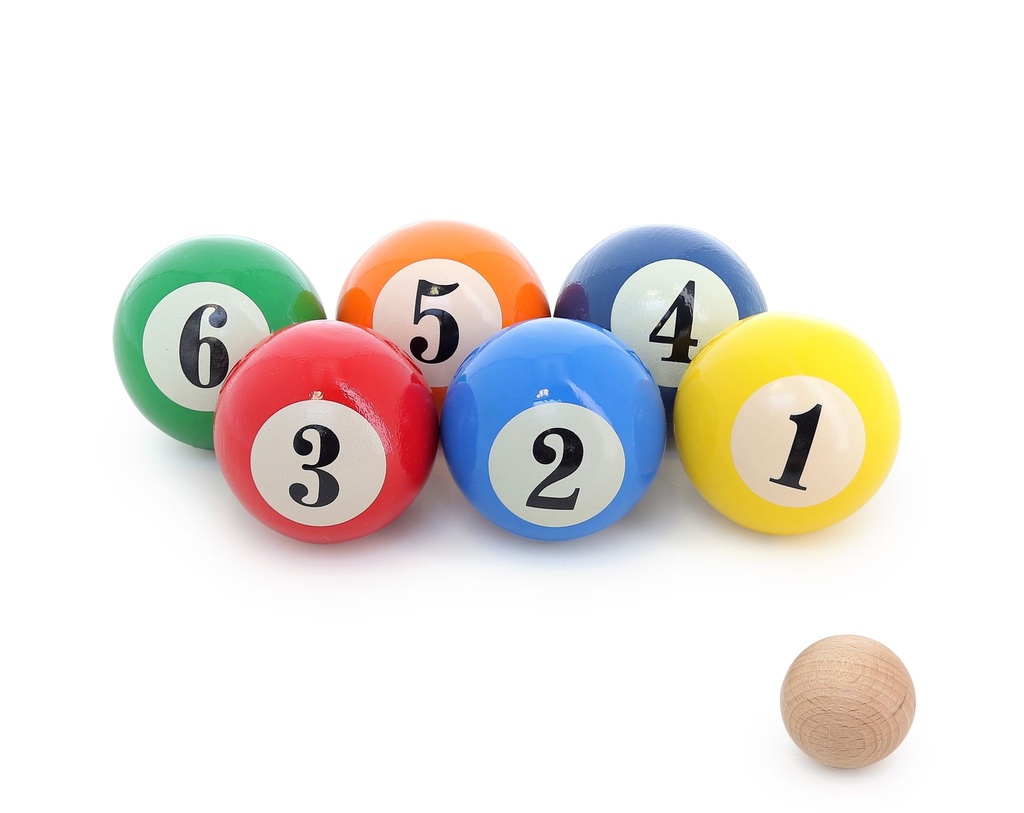 Jeu de pétanque boules de billard en bois - Vilac