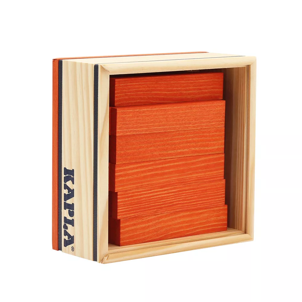 [C40O] Planchettes en bois Orange - Carré 40 KAPLA