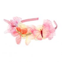 [106885] Serre-tête Lilyanne fleurs et papillon - Souza