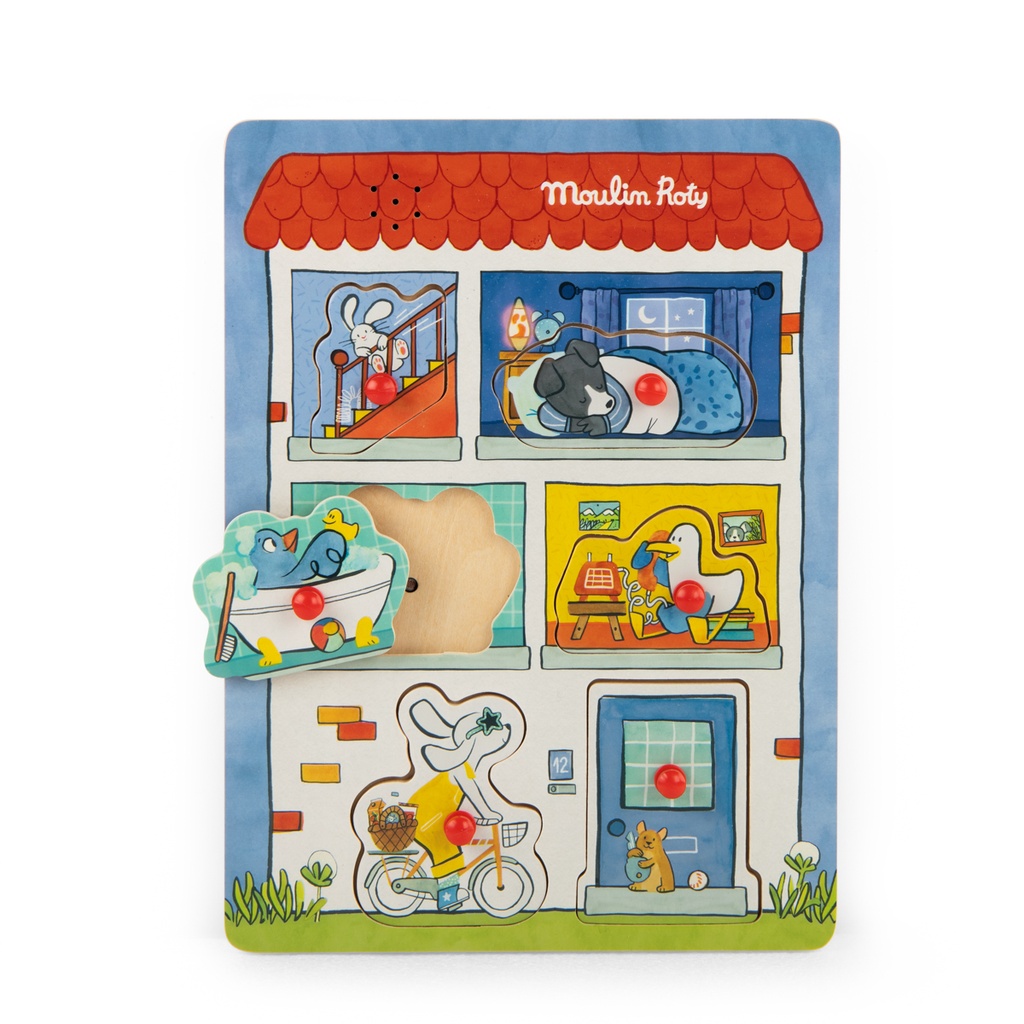 Puzzle sonore Puce et Pilou - Moulin Roty