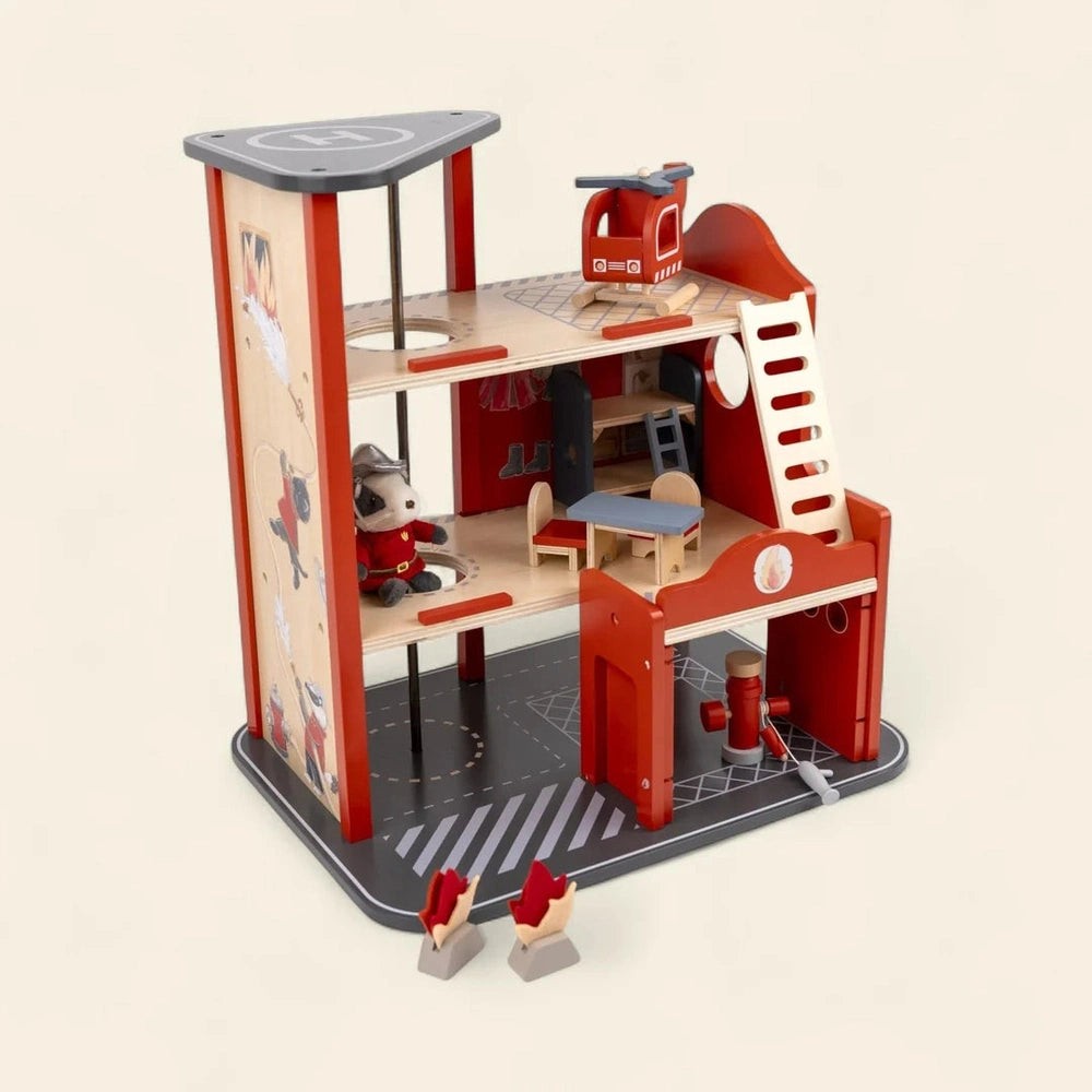 Grande caserne de pompier en bois - Egmont toys