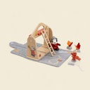 Caserne de pompiers en feutrine avec ami miniature - Egmont toys