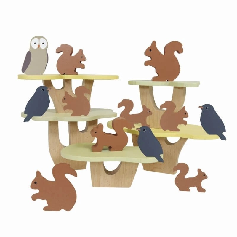 Jeu d’équilibre Écureuils en bois – Egmont Toys