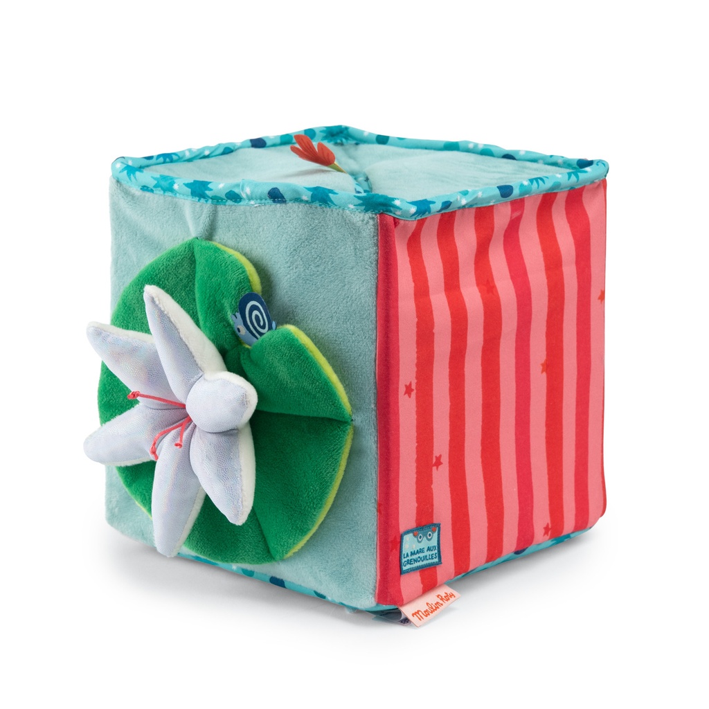 [689092] Grand cube d’activités en tissu La Mare aux Grenouilles – Moulin Roty