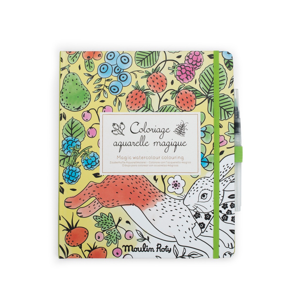 Cahier de coloriage aquarelle magique Le Jardinier - Moulin Roty